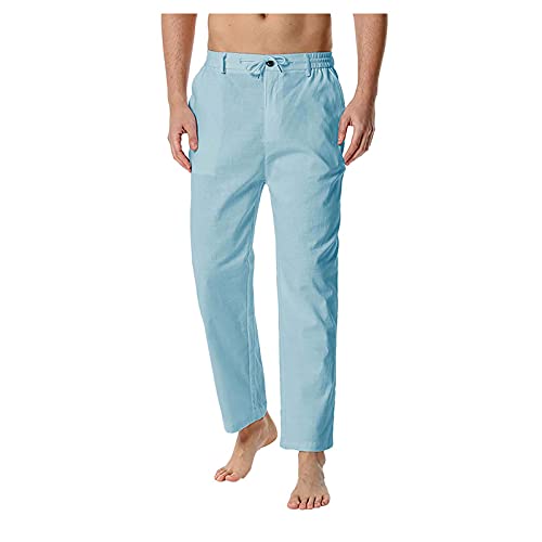 Algopix Similar Product 9 - Zainafacai Mens Casual Linen Pants