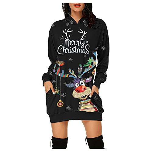 Algopix Similar Product 15 - Womens Christmas Hooded Sweatshirt