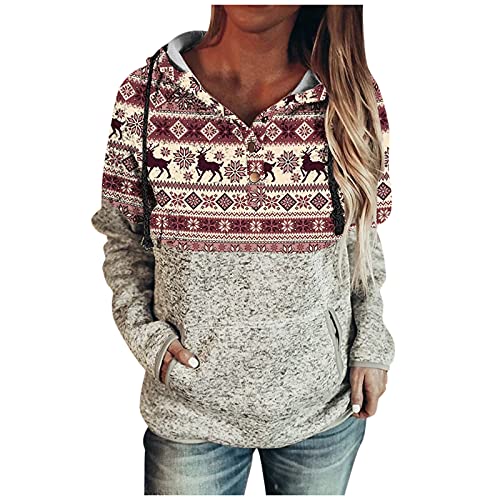 Algopix Similar Product 12 - Womens Hoodies with Christmas Print
