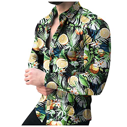 Algopix Similar Product 19 - ODJOYFAN Men Floral Dress Shirts Long