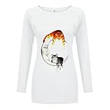 Algopix Similar Product 18 - Womens Crewneck Long Sleeve Print