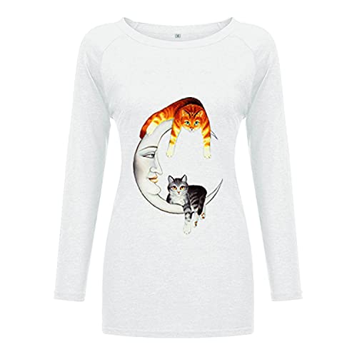Algopix Similar Product 6 - Womens Crewneck Long Sleeve Print
