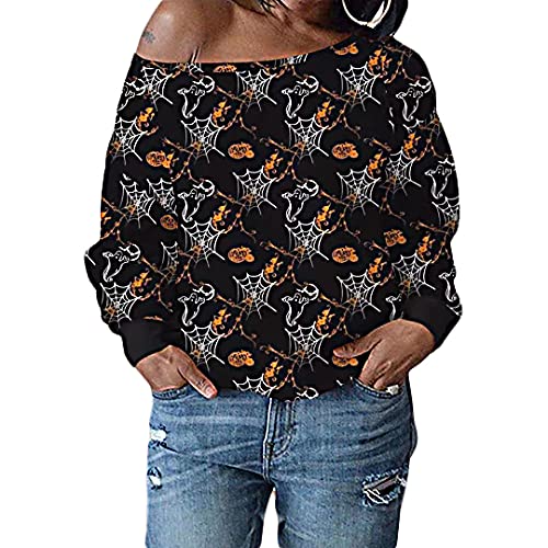 Algopix Similar Product 17 - Womens Halloween Casual Sweatshirt