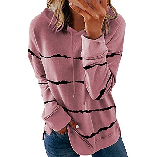 Algopix Similar Product 13 - Women Stripe Hoodie Long Sleeve Color