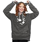 Algopix Similar Product 11 - Womens Cute Pet Carrier Sweatshirt Cat
