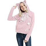 Algopix Similar Product 16 - Womens Cute Pet Carrier Sweatshirt Cat