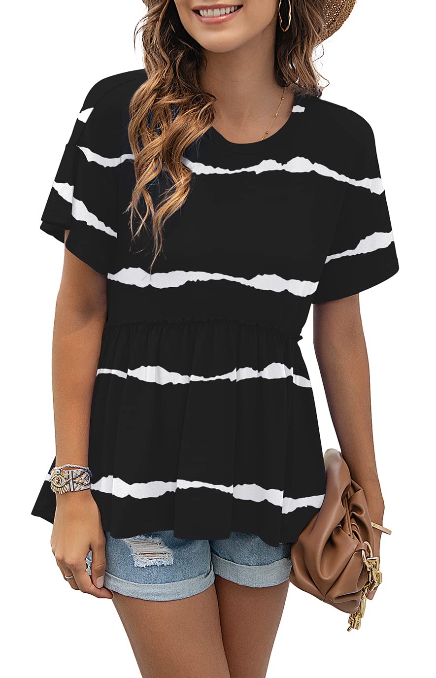 Algopix Similar Product 11 - TASAMO Womens Loose Ruffle Hem Short