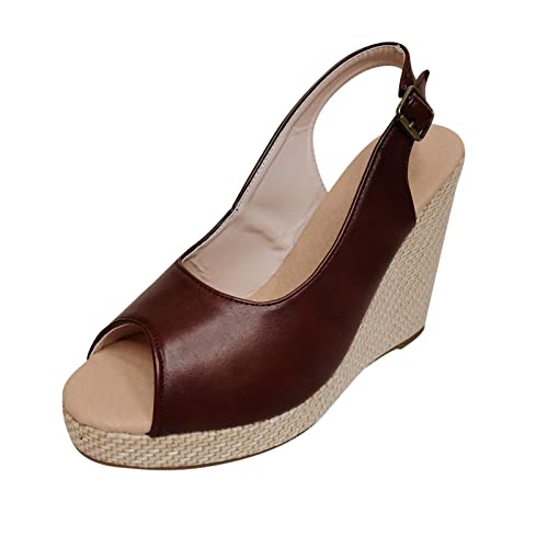 Algopix Similar Product 10 - Womens Heels Ankle Strap Buckle Sandal