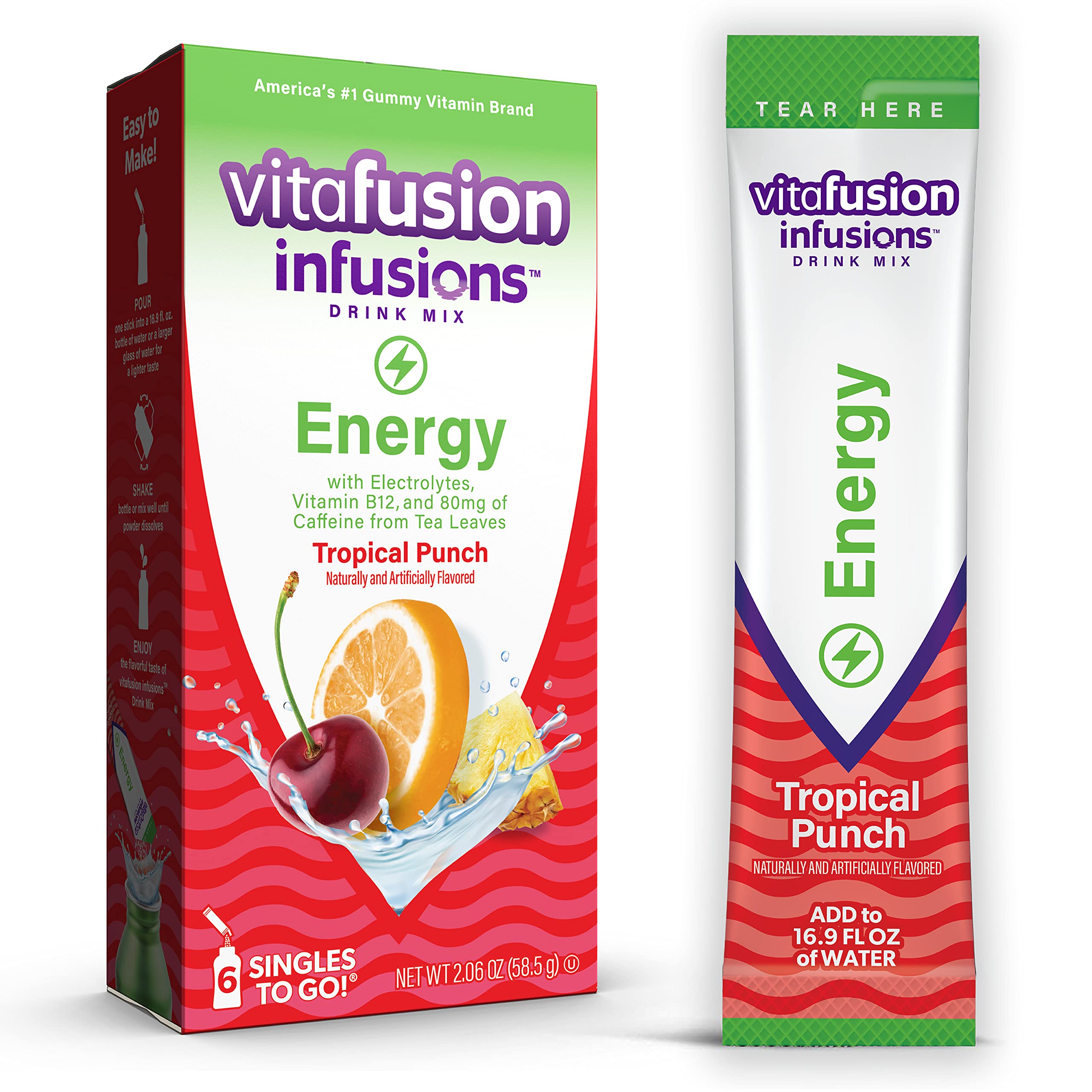 Algopix Similar Product 11 - Vitafusion Infusions Energy Drink Mix