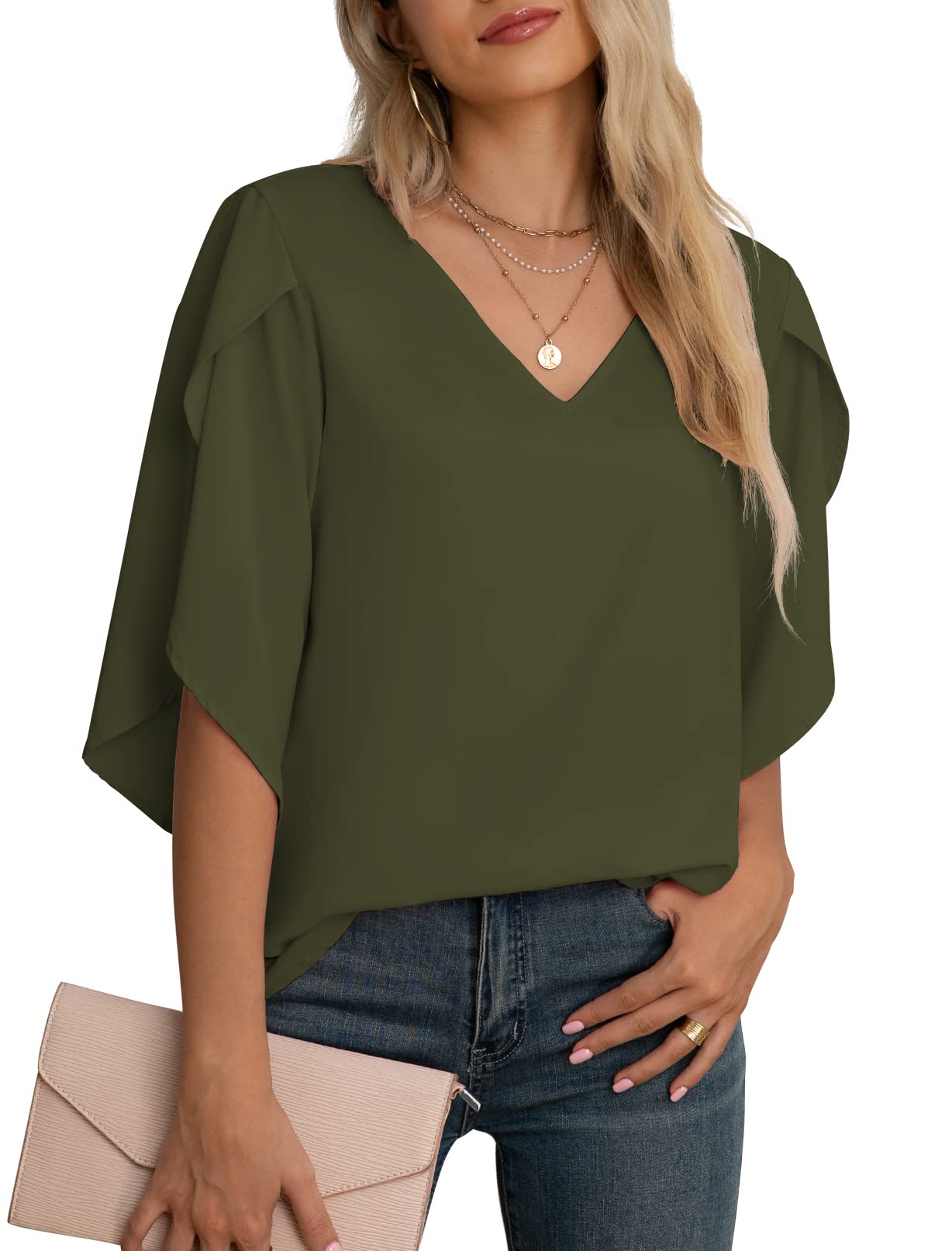 Algopix Similar Product 12 - Jouica Womens Summer Sleeveless Chiffon