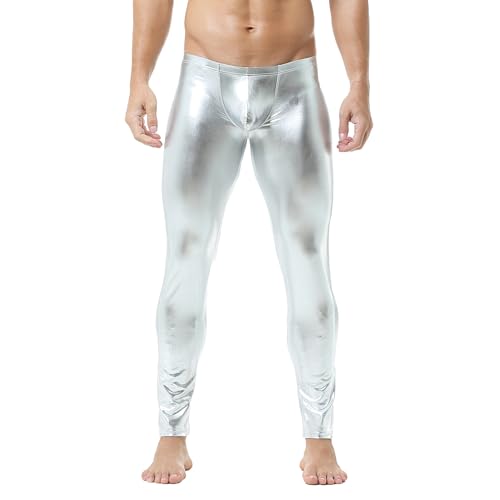Algopix Similar Product 1 - Mens Faux Leather Tight Pants Long
