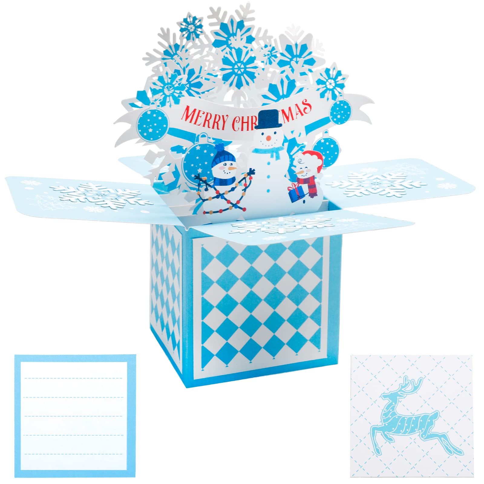 Algopix Similar Product 4 - Gswmon 3D Christmas Snowflake Greeting