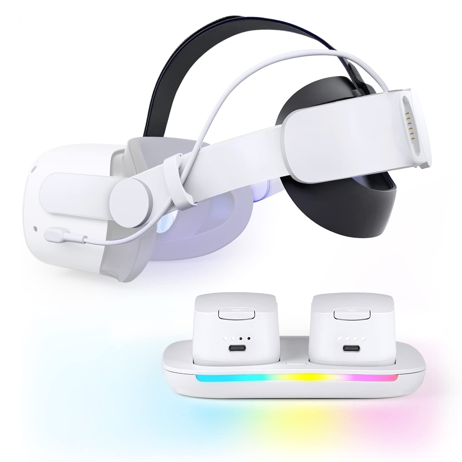 Algopix Similar Product 17 - Gamulus RGB Charging Dock for Meta