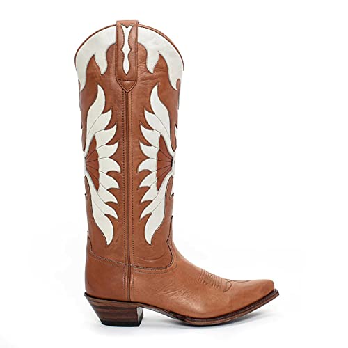 Algopix Similar Product 7 - KVZFNZ Womens Cowboy Boots Mid Calf