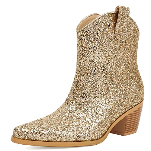 Algopix Similar Product 16 - Elbslutt Womens Glitter Cowgirl Boots