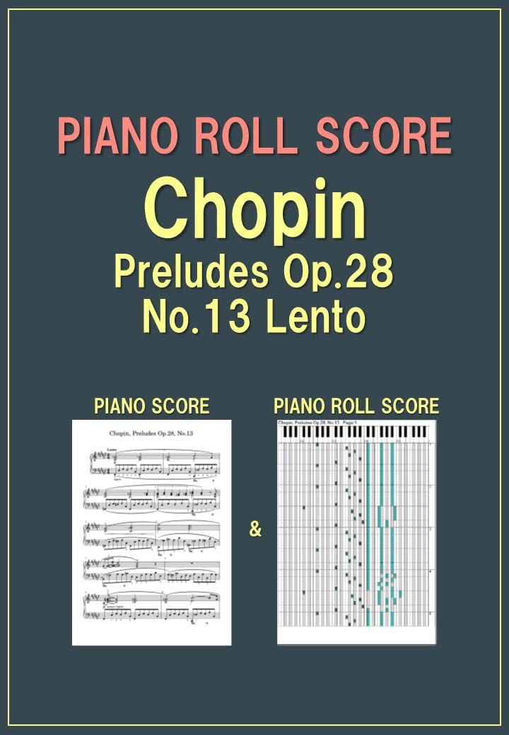 Algopix Similar Product 11 - PIANO ROLL SCORE Chopin Preludes Op28