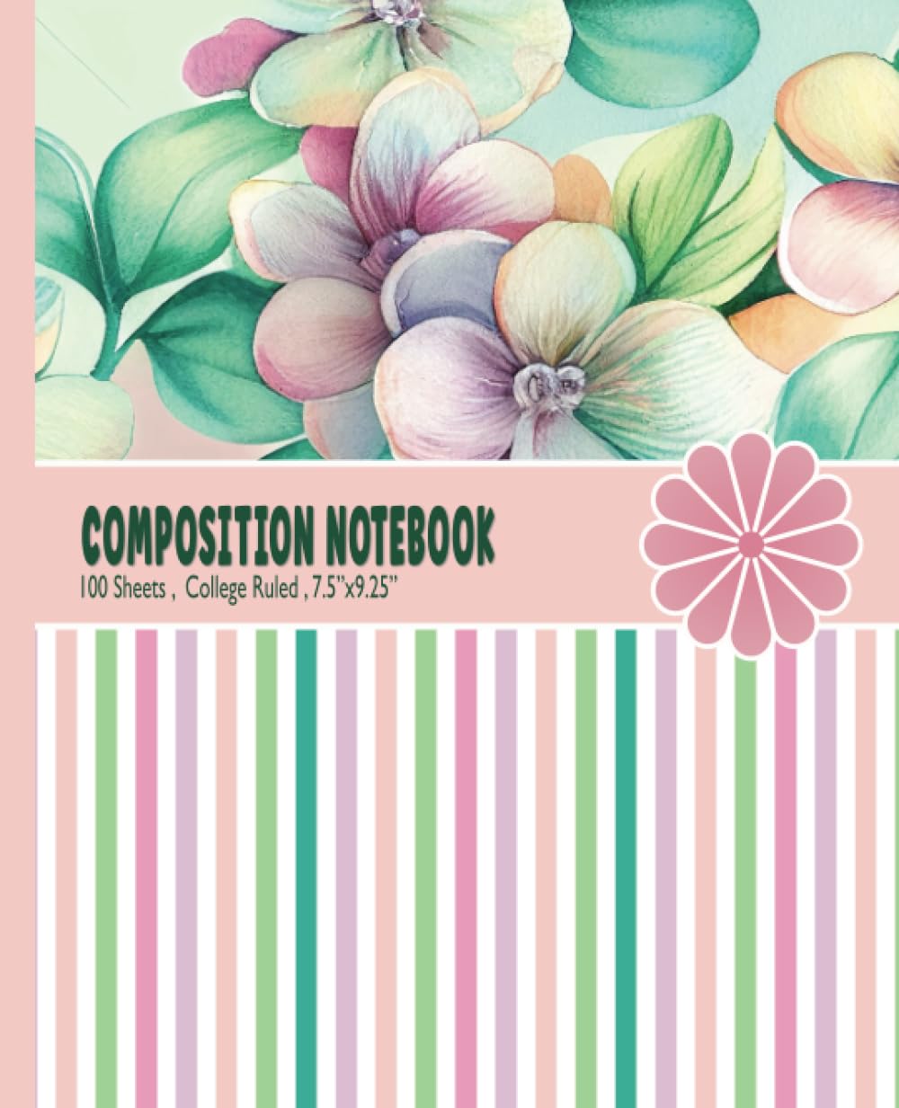 Algopix Similar Product 9 - Cute Floral Composition Notebook