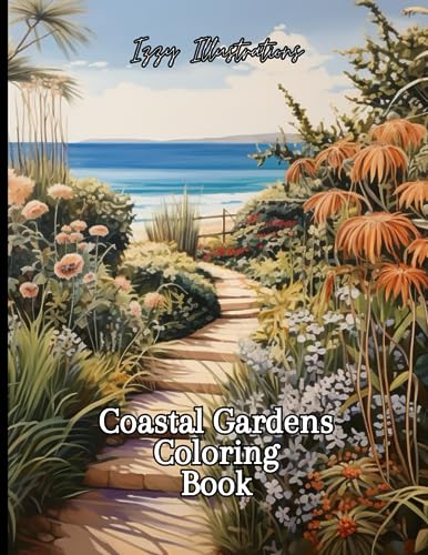 Algopix Similar Product 14 - Coastal Gardens Coloring Book Seaside