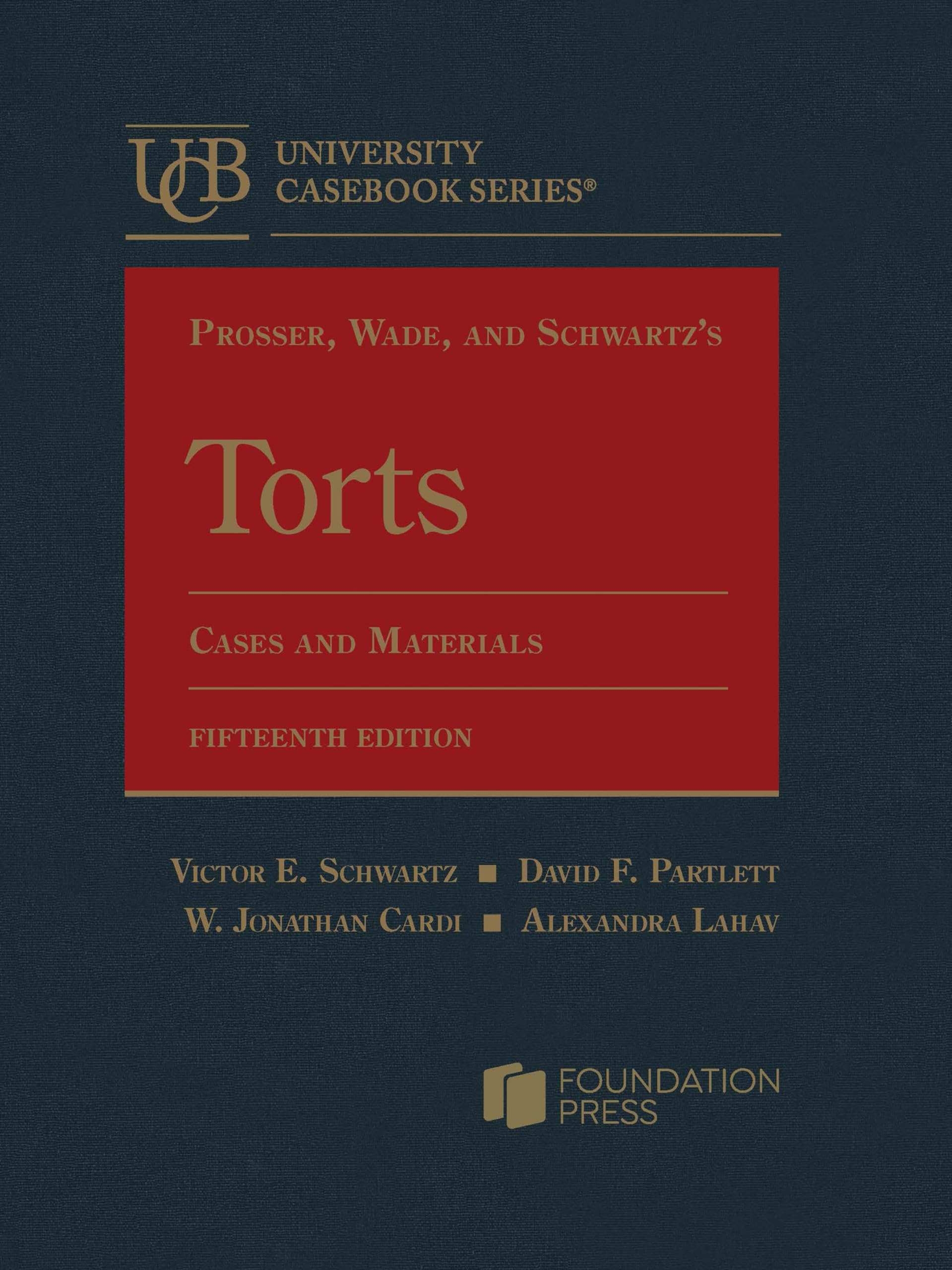 Algopix Similar Product 20 - Prosser Wade and Schwartzs Torts