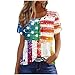 Algopix Similar Product 1 - American Flag Print Tops for Womens