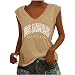 Algopix Similar Product 18 - Womens Loose Fit Tank Tops Letter