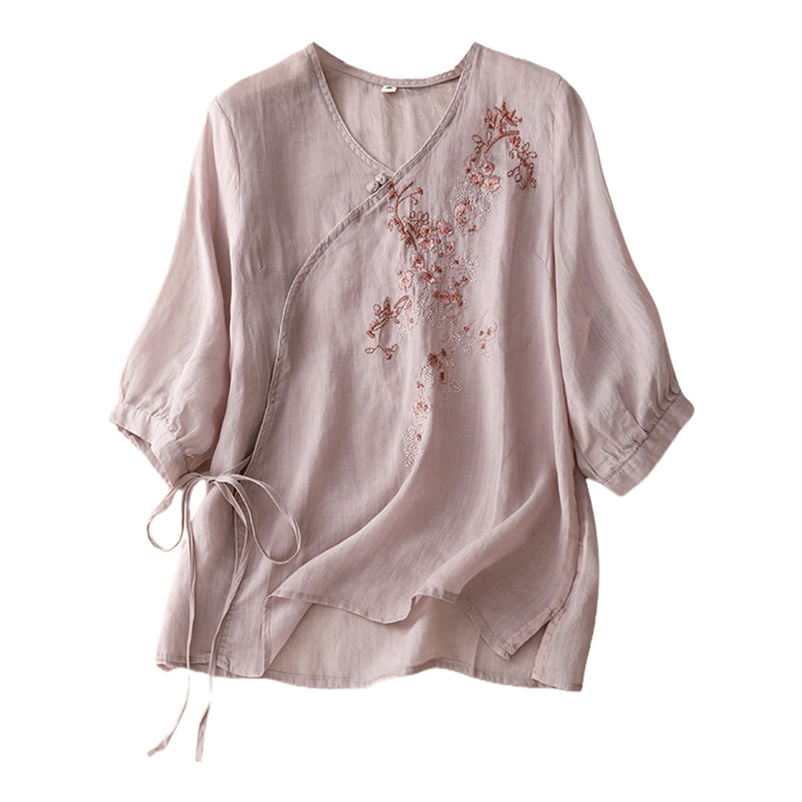 Algopix Similar Product 16 - Bokeley Womens Cotton Linen Button