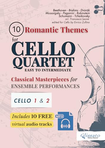 Algopix Similar Product 13 - 10 Romantic Themes for Cello Quartet 