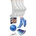 Algopix Similar Product 3 - floconssy 4 Pairs White Pilates Socks