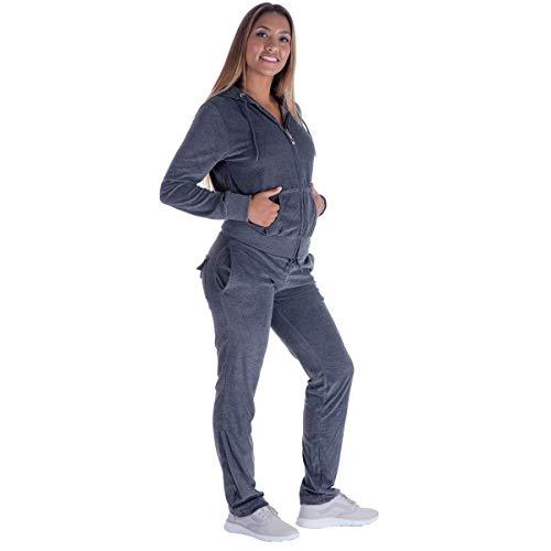 Algopix Similar Product 3 - Leehanton Women Tracksuit Set Velour