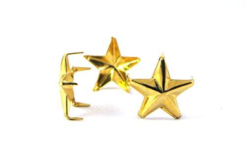 Algopix Similar Product 11 - Small 58 16mm Brass Star Studs 