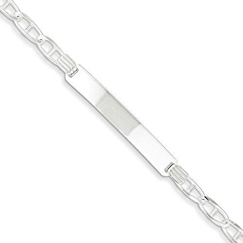 Algopix Similar Product 8 - Sterling Silver Anchor Link ID Bracelet