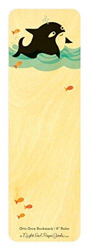 Algopix Similar Product 7 - Otto Orca Wood BookmarkRuler by Night