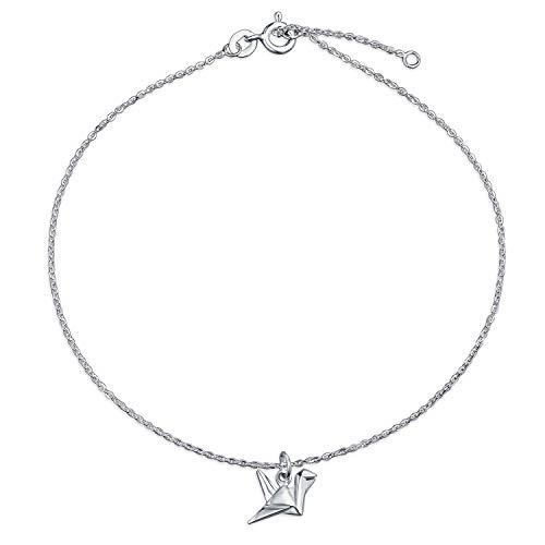 Algopix Similar Product 2 - Origami Small Swan Bird Anklet Charm