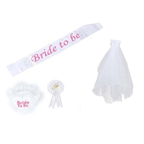 Algopix Similar Product 1 - Bride To Be Badge Mantilla Sash Belt
