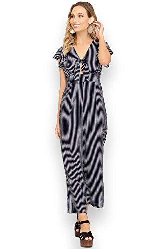 Algopix Similar Product 15 - She  Sky Navy Short Sleeve Striped