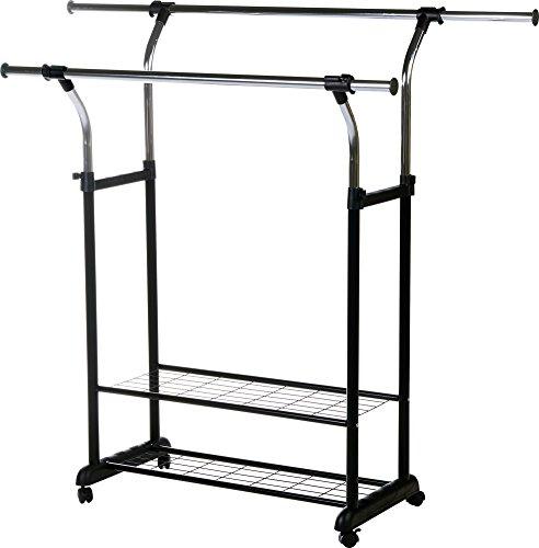 Algopix Similar Product 20 - Rod Desyne Mobile Double Clothes Rack