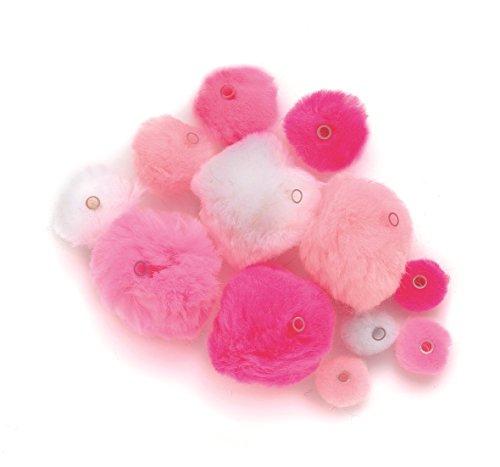 Algopix Similar Product 2 - Glorex Acrylic Pom Poms Multiple Pink
