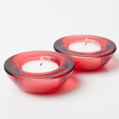 Algopix Similar Product 6 - Eastland Chunky Tealight Holder Red Set