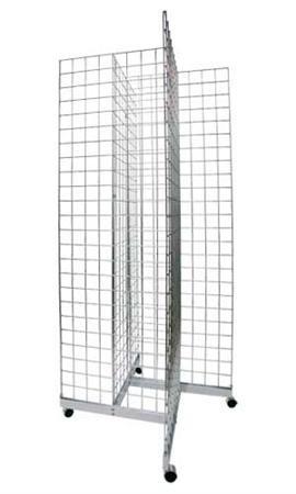 Algopix Similar Product 3 - Chrome 4Way Wire Grid Tower with Base