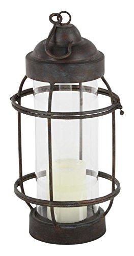 Algopix Similar Product 1 - Benzara Jayden Metal Glass Lantern