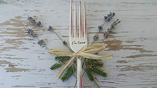 Algopix Similar Product 12 - Im Done Retirement Fork  Hand Stamped
