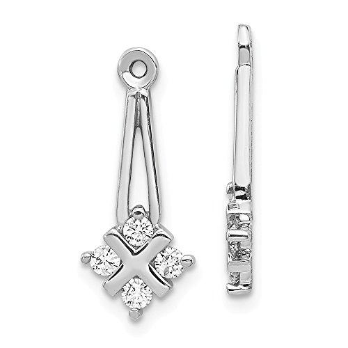 Algopix Similar Product 4 - 14k White Gold HI SI2 Diamond Earrings