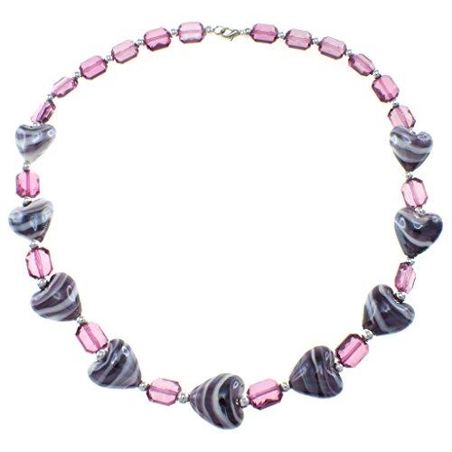 Algopix Similar Product 6 - Zebra Heart Pink Plastic Beads Handmade