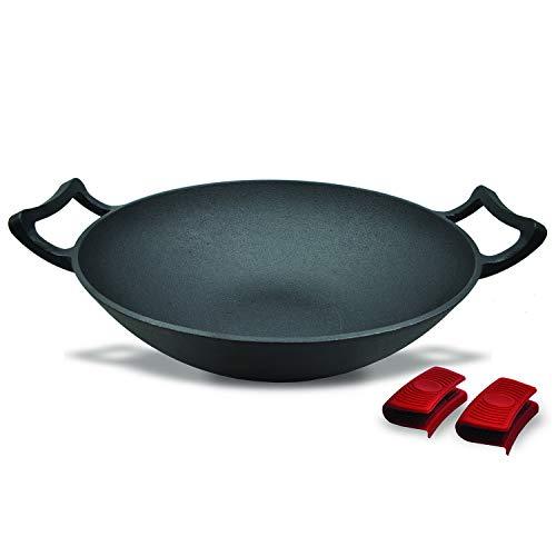 Algopix Similar Product 17 - PreSeasoned Cast Iron Nonstick Hot Wok