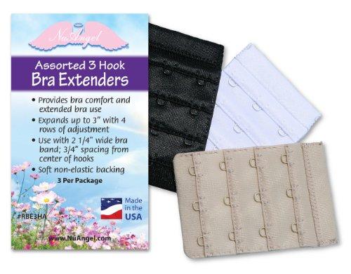 Algopix Similar Product 17 - USA Made 3 Hook Bra Extenders Assorted