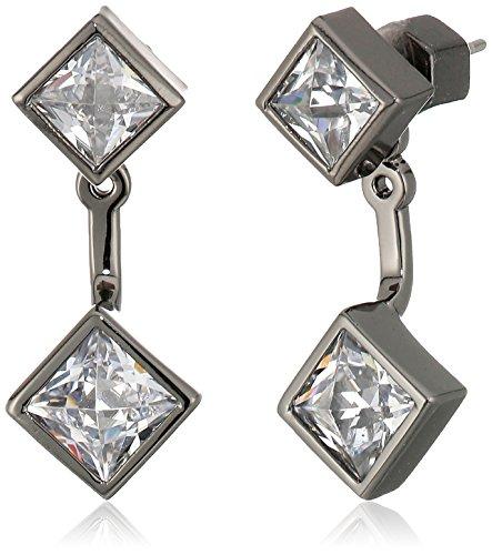 Algopix Similar Product 5 - Nicole Miller Pyramid Black Earrings