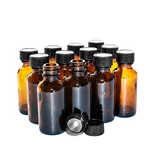 Algopix Similar Product 12 - 12 Pack 1 oz Amber Boston Round with