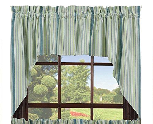 Algopix Similar Product 15 - Curtains Lined Swag Mint 72x36 Blue