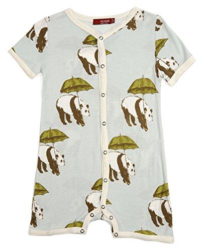 Algopix Similar Product 14 - Milkbarn Bamboo Shortall  Blue Panda