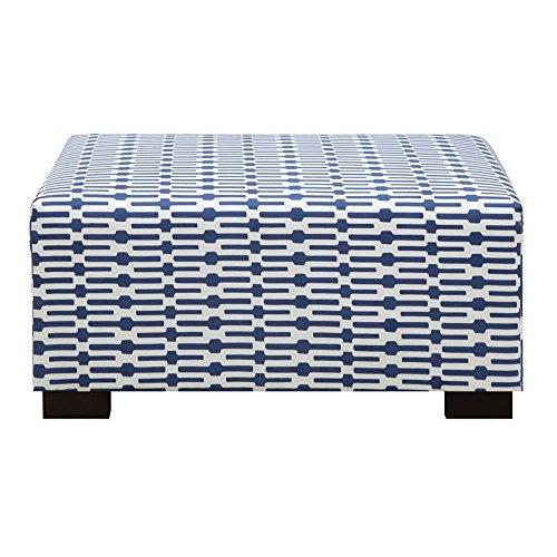 Algopix Similar Product 6 - Benzara BM166773 Ottoman Blue/White